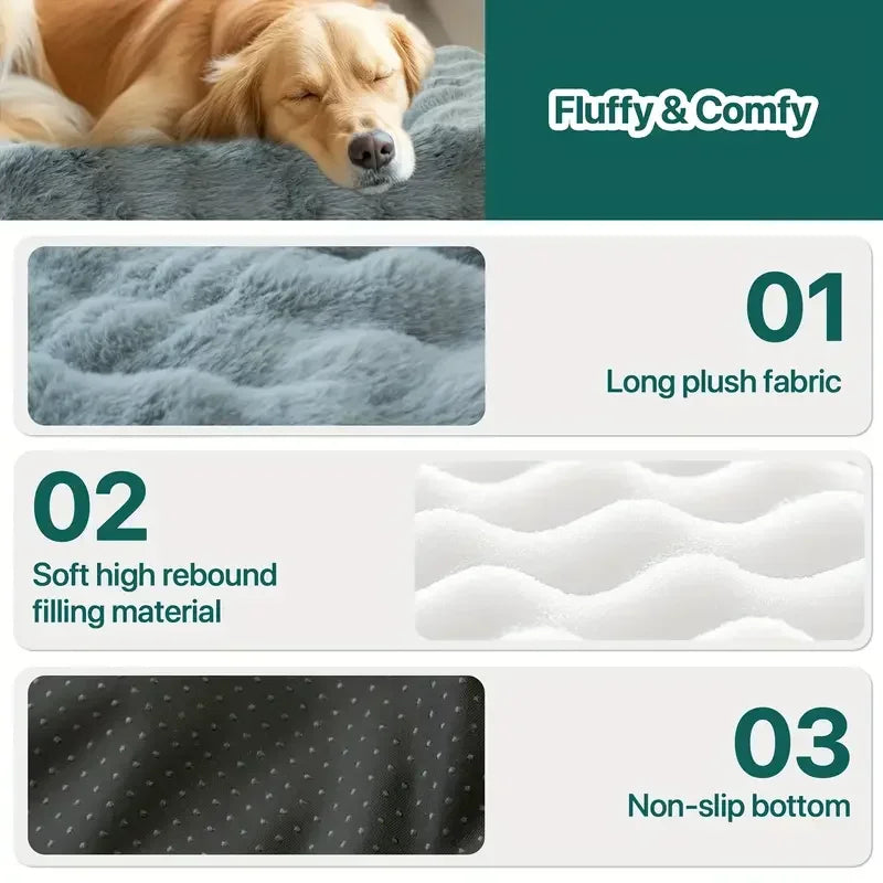 New Faux Rabbit Fur Large Dog Mat Cat Bed - ProPawPet.com