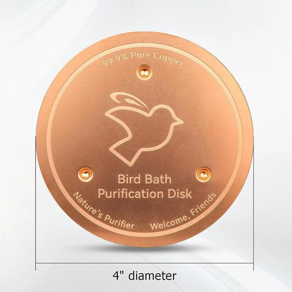 Bird Bath Copper Disk Purification Tray Metal Cleaner