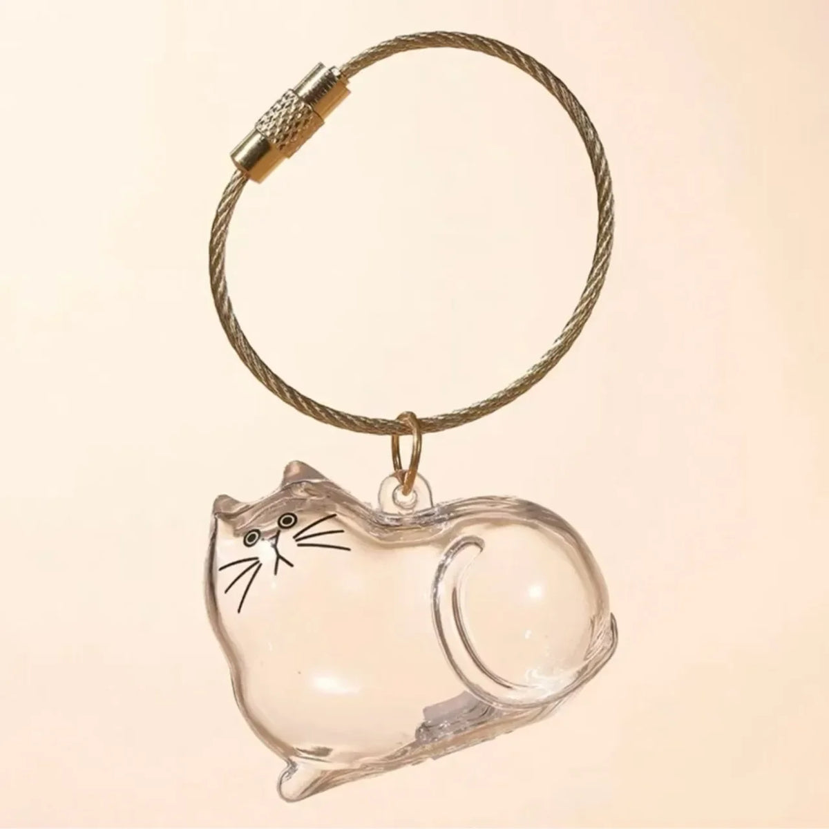 Cat Hair Keepsake Keychain Pendant Creative Pet Fur Storage – 18 Colors