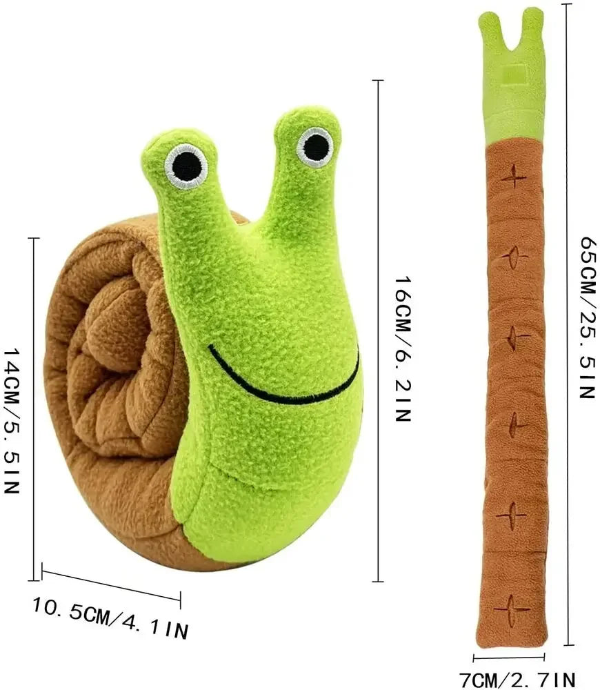 Dog Squeak Toys Pet Sniffing Plush Snails, Interactive
