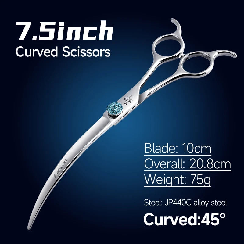 Fenice Pink Diamond Screw Pet Super Curved Scissors – Dog Supplies