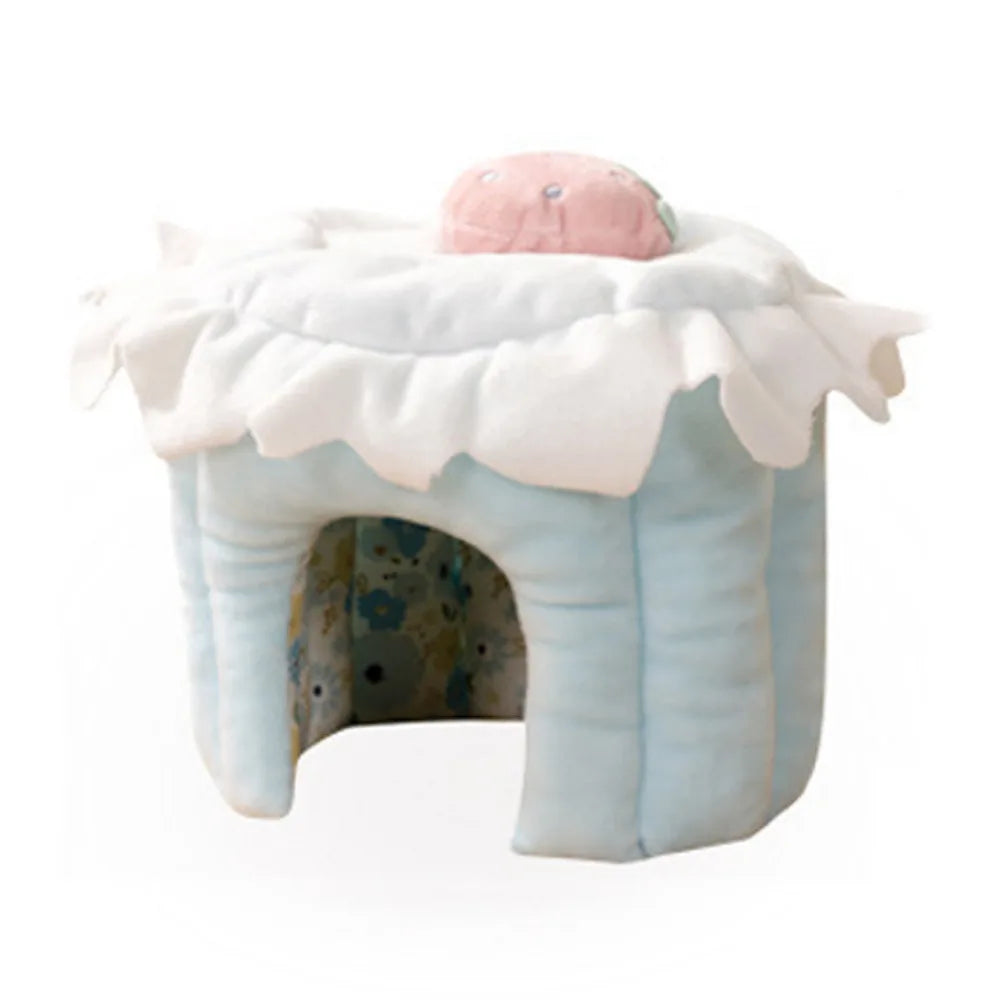 Cake Shape Pet Hideout Home Strawberry Design Soft Hamster – 2 Colors