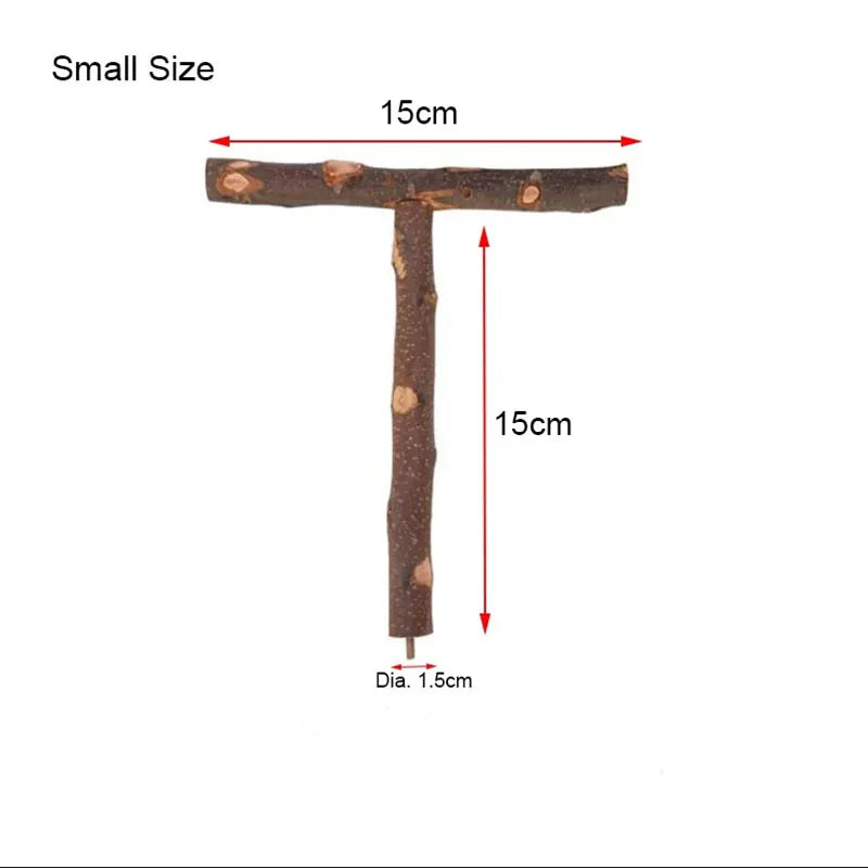 Natural Wood Pet Parrot Raw Fork Tree – Bird Toys & Play