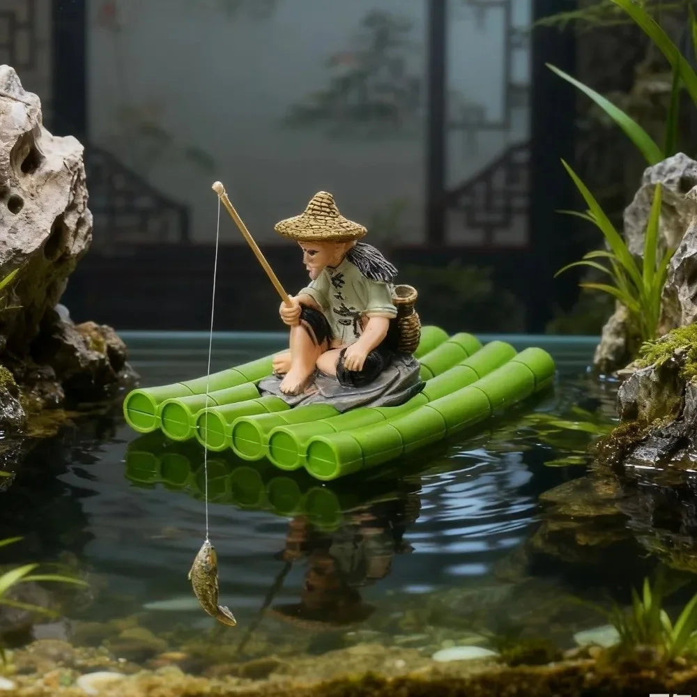 Realistic Fisherman Figurine Auto-Floating - ProPawPet.com