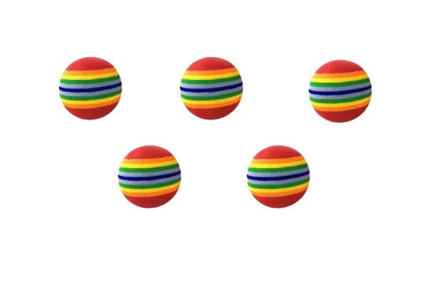 Interactive Colorful Pet Rainbow Foam Fetch Balls – Dog Supplies