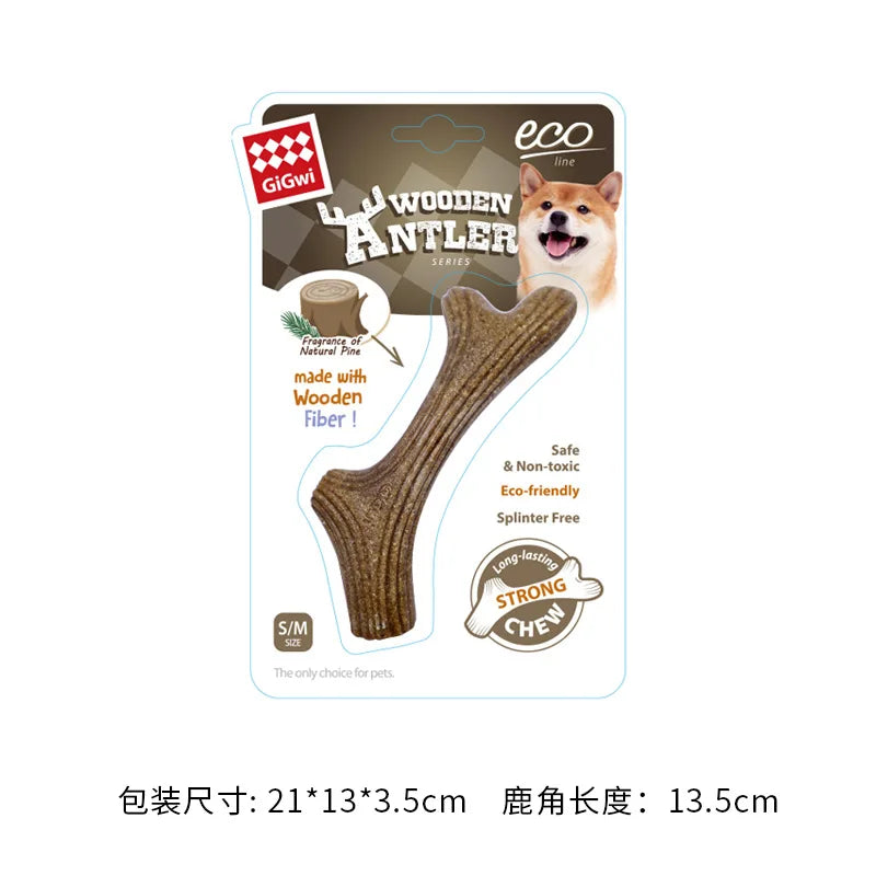 Real Wooden Deer Antlers Dog Chew Toys – 3 Colors