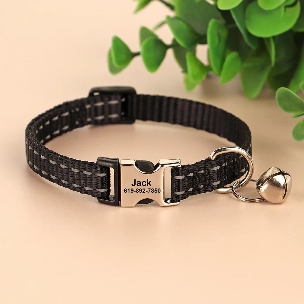 Personalized Cat Collar Reflective Nylon Dog - ProPawPet.com