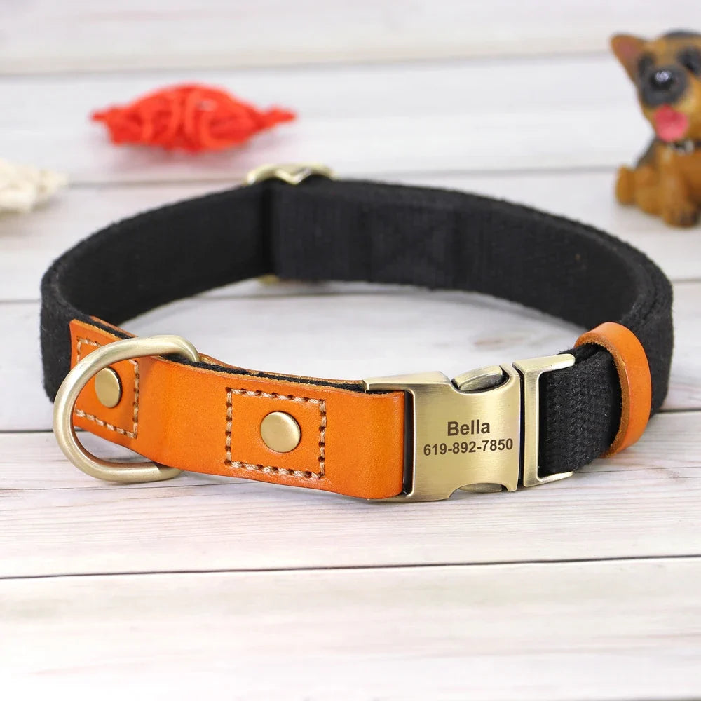 Nylon Custom Dog Puppy Collar Leash Set - ProPawPet.com