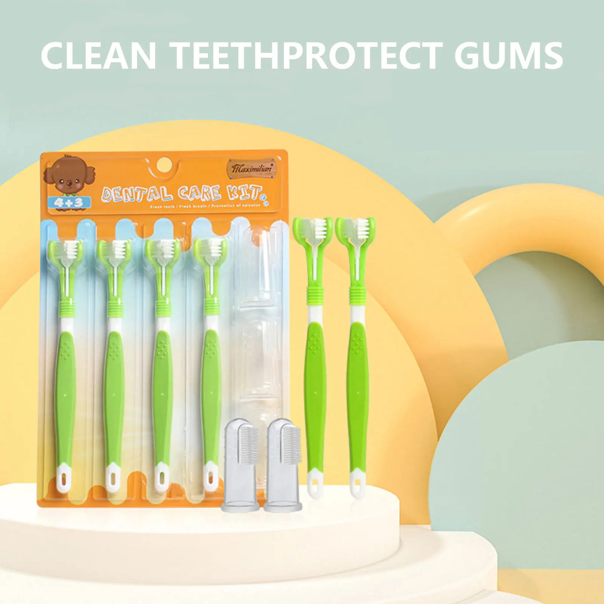 4pcs Cat Dog Toothbrush Set Dog Teeth - ProPawPet.com