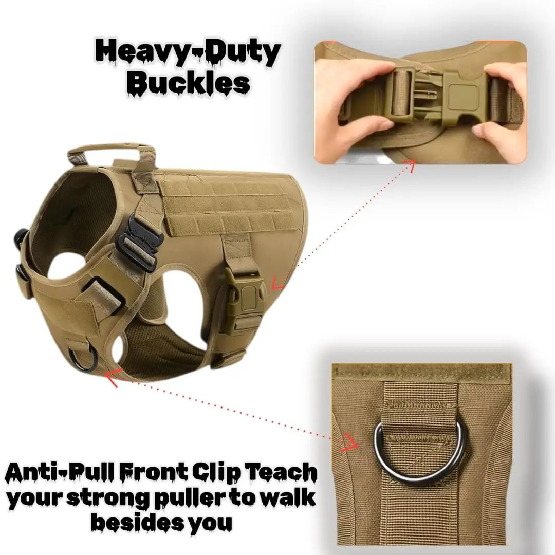 Tactical Dog Harness, Adjustable No-Pull - ProPawPet.com