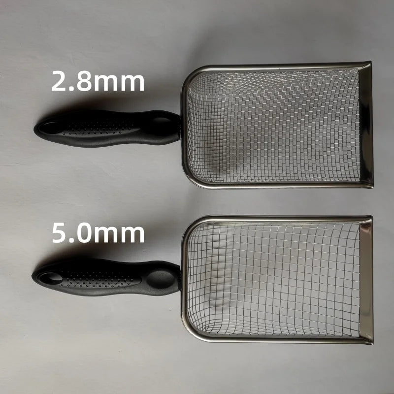 Mesh Cat Litter Shovel Stainless Steel Reptile Sand Substrate Clean – 9 Colors