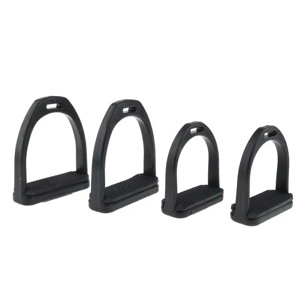 1Pair POM Western Horse Stirrups Black High - ProPawPet.com