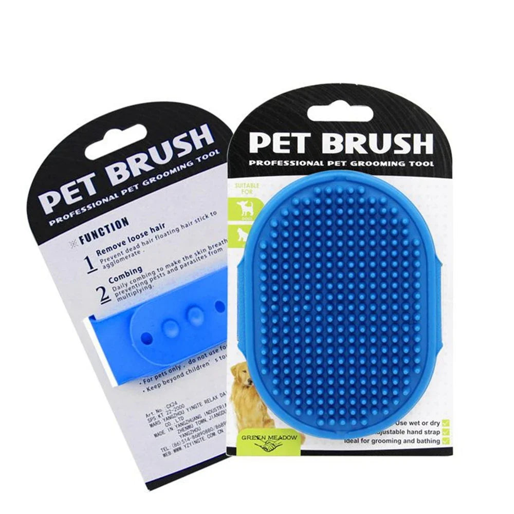 Pet Cleaning Brush Dog & Cats Bath Soft Rubber Silicone – Dog Supplies