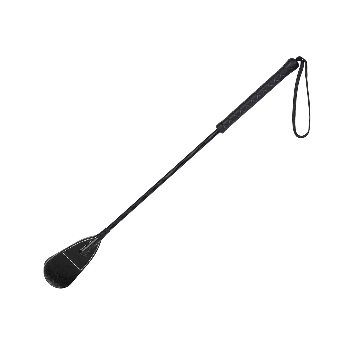 54cm Leather Double-layer Whip with Rubber Handle Horse – 2 Colors