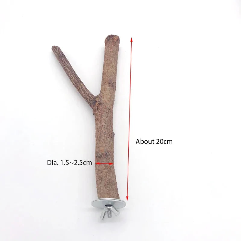 Natural Wood Pet Parrot Raw Wood Fork Tree - ProPawPet.com