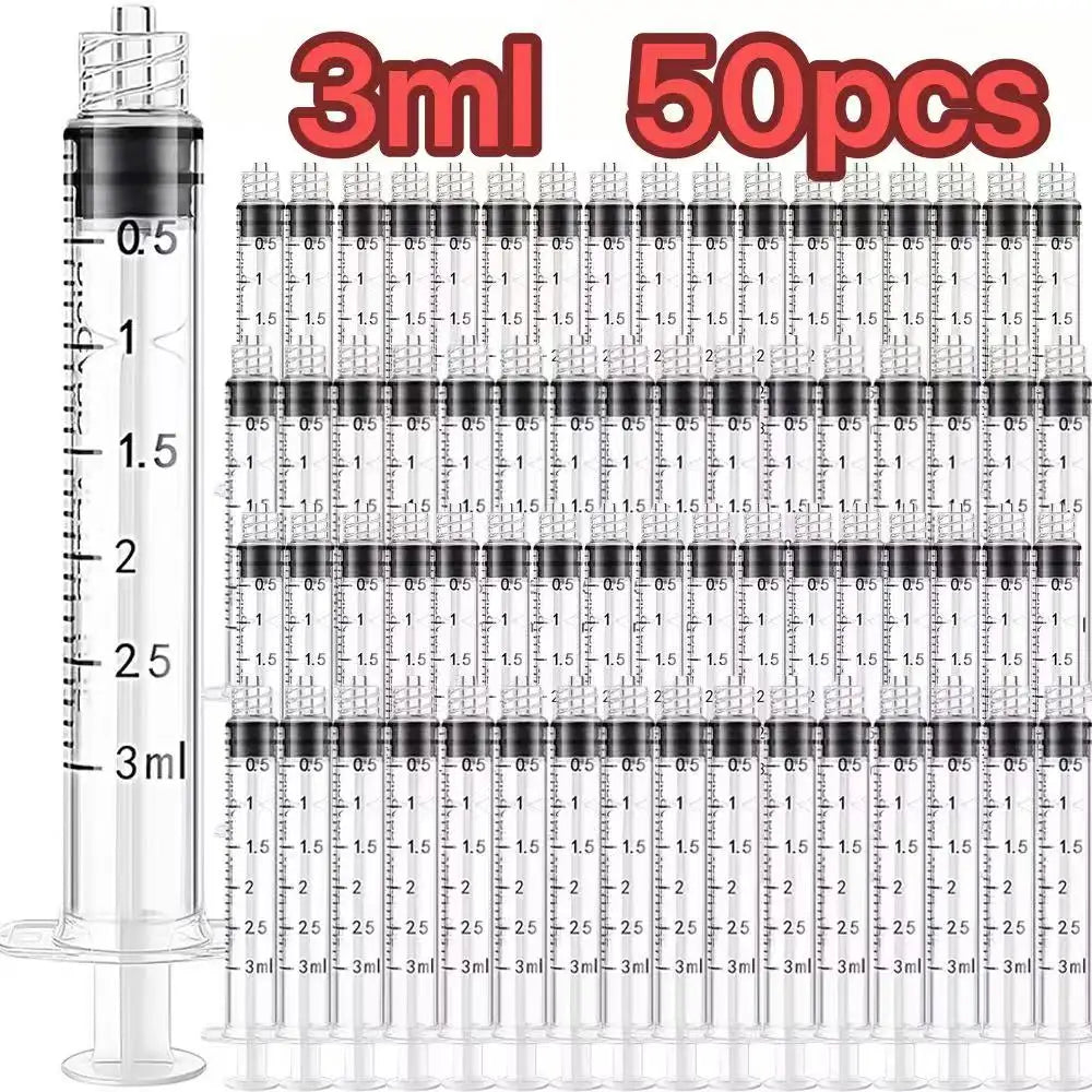 3ml Luer Lock Plastic Syringe Without Needle Liquid Measuring – 6 Colors