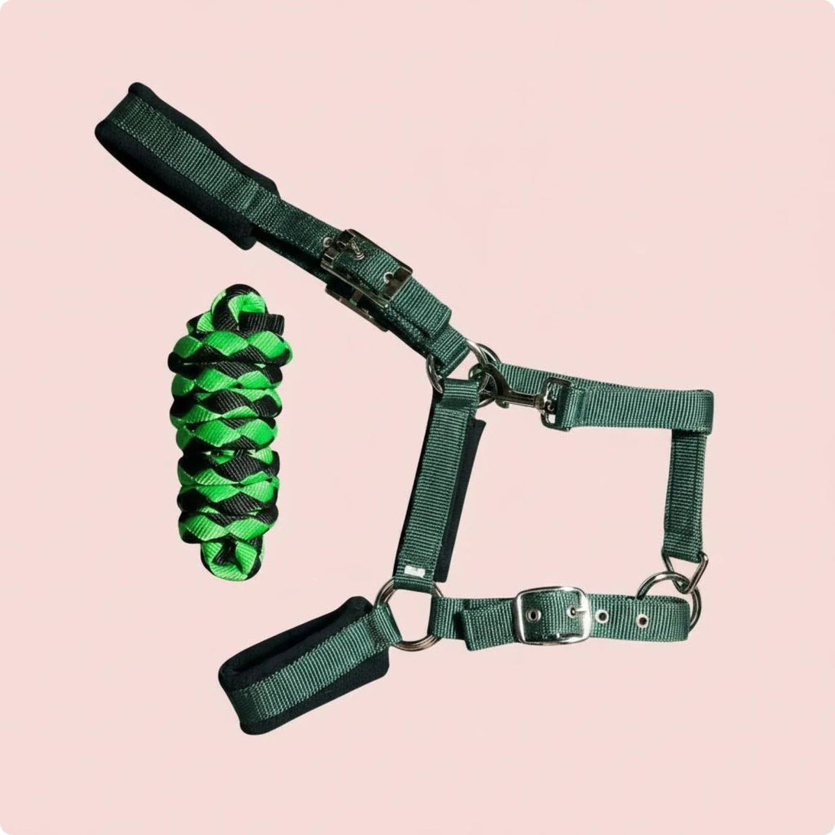 Adjustable Horse Halter with Lead Rope – 3 Colors