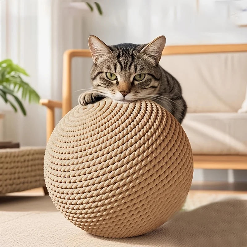 Large Sisal Cat Ball Toy, Interactive - ProPawPet.com