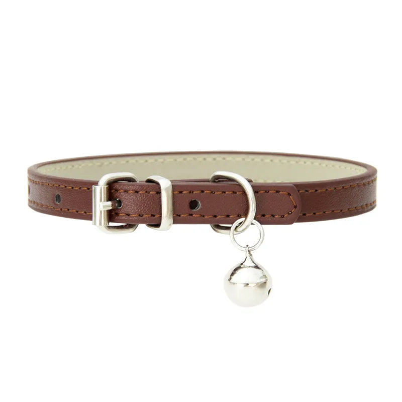 Cute Cat Collar Solid Faux Leather - ProPawPet.com