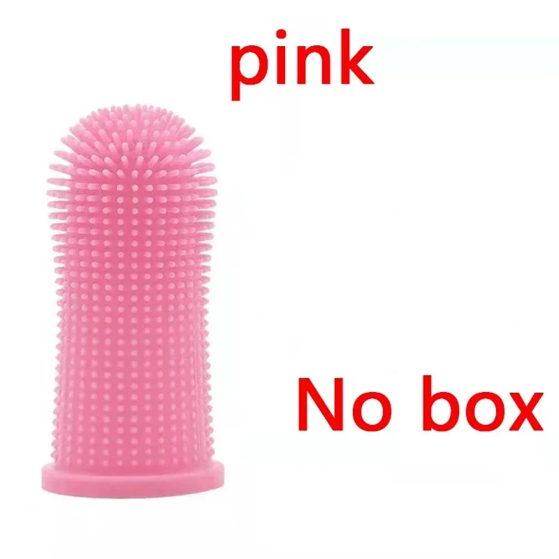 Silicone 1 2 Dog Super Soft Pet Finger Toothbrush Teeth Cleaning Bad – 17 Colors