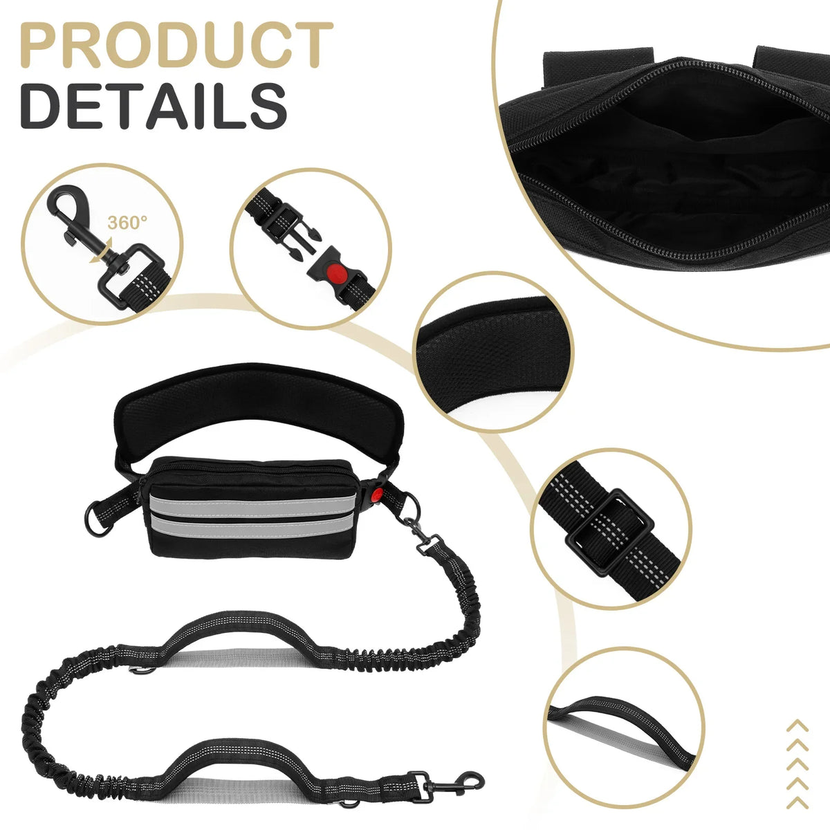 Hands Free Dog Leash for Running Walking - ProPawPet.com