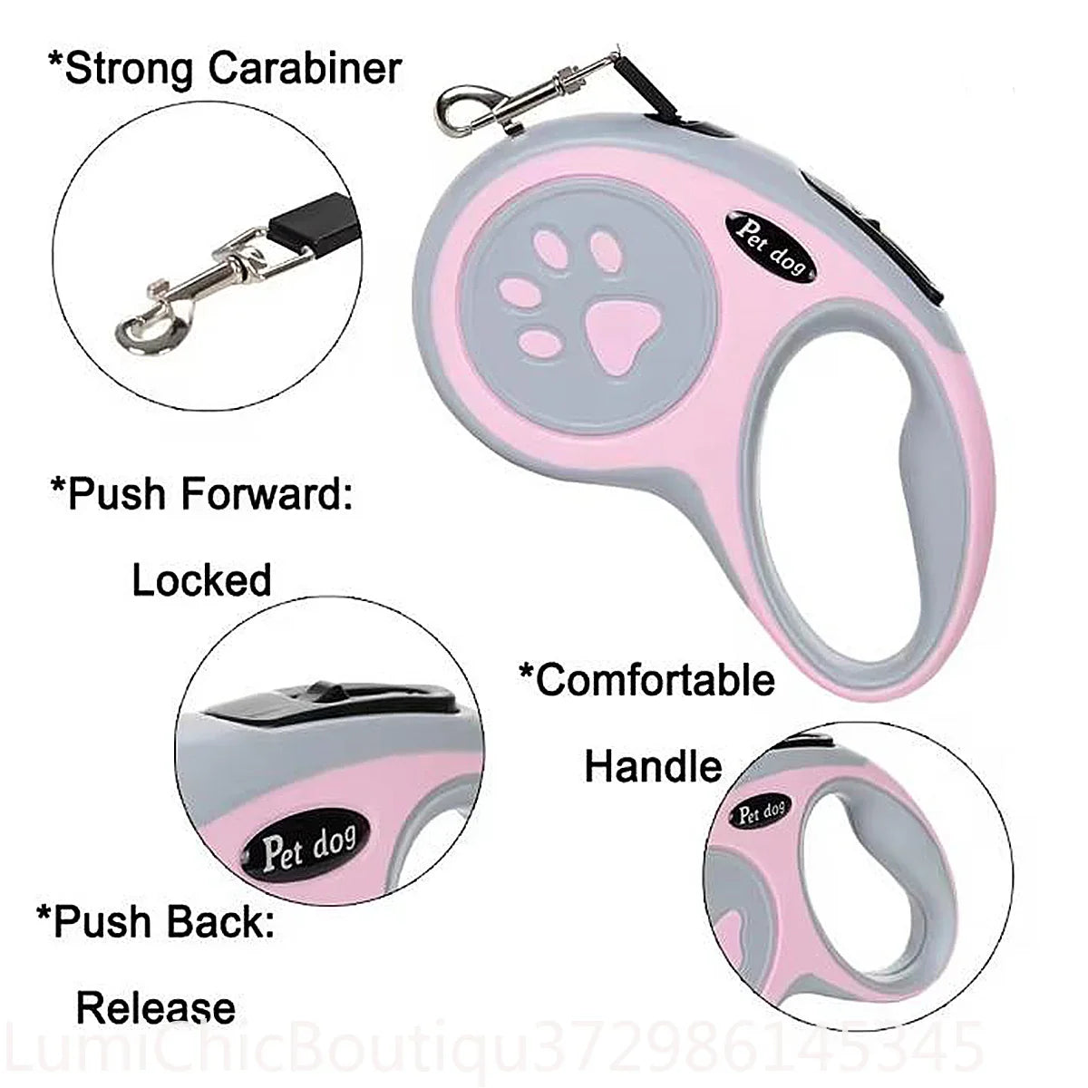 3M 5M Strong Retractable Nylon Dog Leash - ProPawPet.com