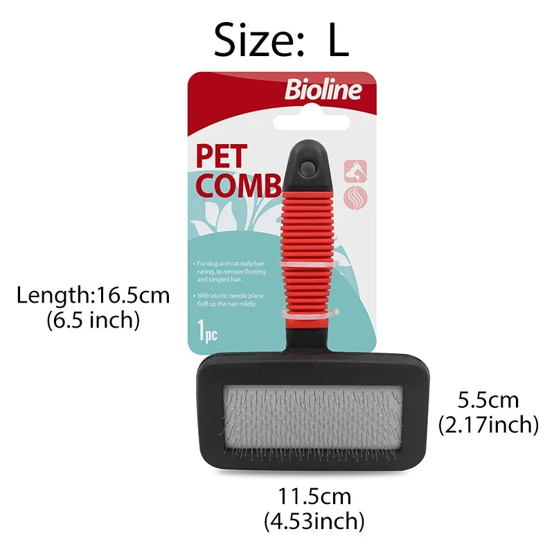 Bioline Dog Brush Cat Grooming Comb Effective to Remove Floating Hair