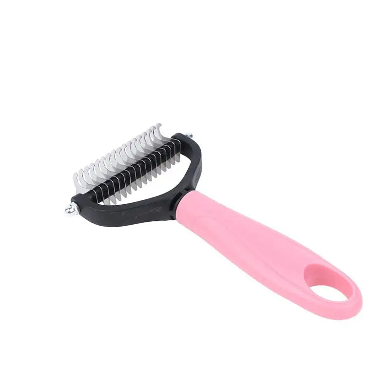 2 Sided No Scratch Pet Deshedding Brush – Dog Grooming Brushes & Combs