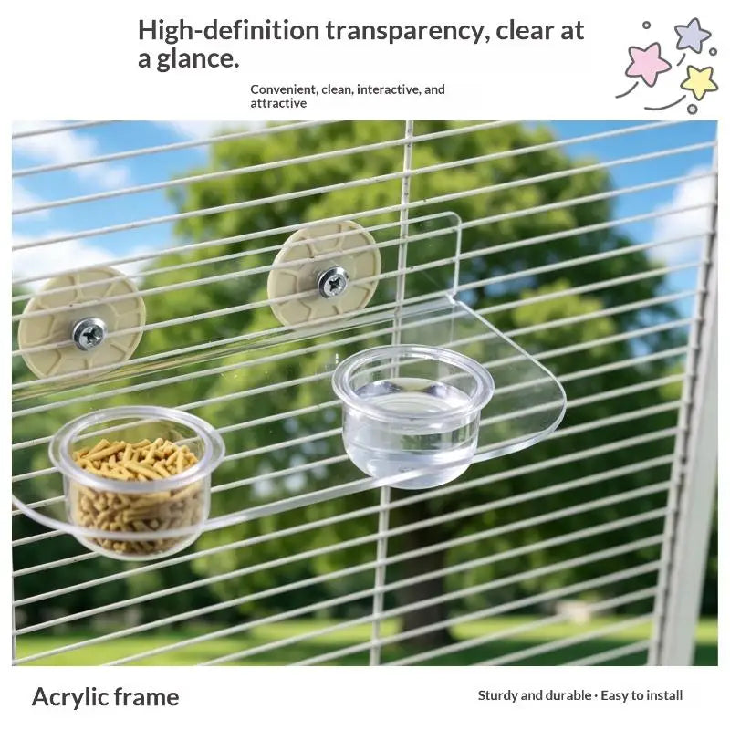 New Clear Acrylic Pet Feeder Bowl Cage - ProPawPet.com