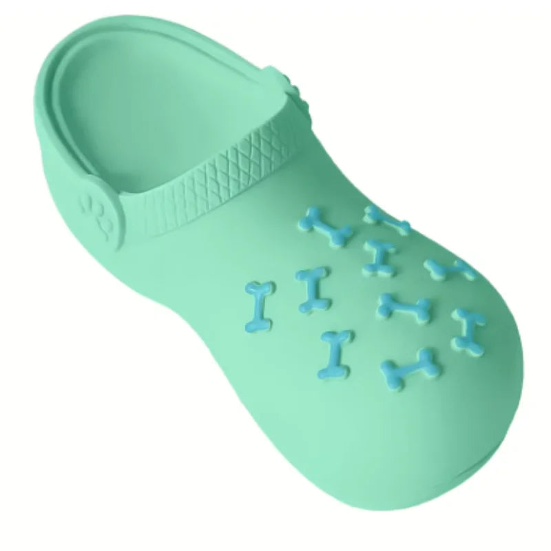 Indoor Outdoor Dog Chew Plaything Sound Latex Slippers Shape Teeth – 2 Colors