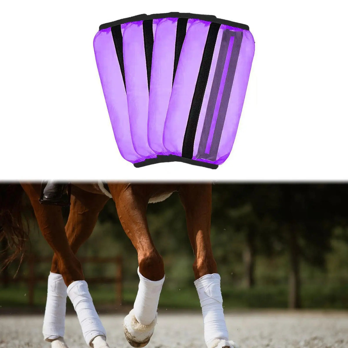 Nylon Ventilated Horse Fly Boots Protective Loose Leg Wraps – 2 Colors
