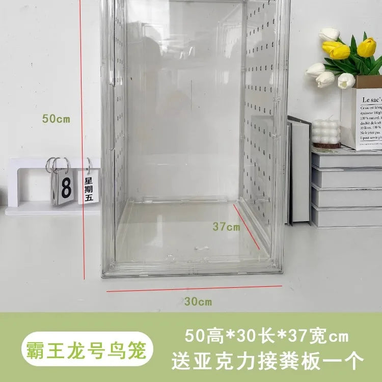 360° Clear View Bird Enclosure,splash-proof – 4 Colors