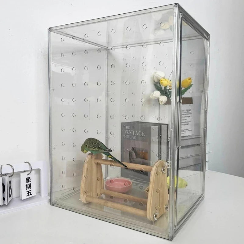 360° Clear View Bird Cage,Splash-Proof - ProPawPet.com