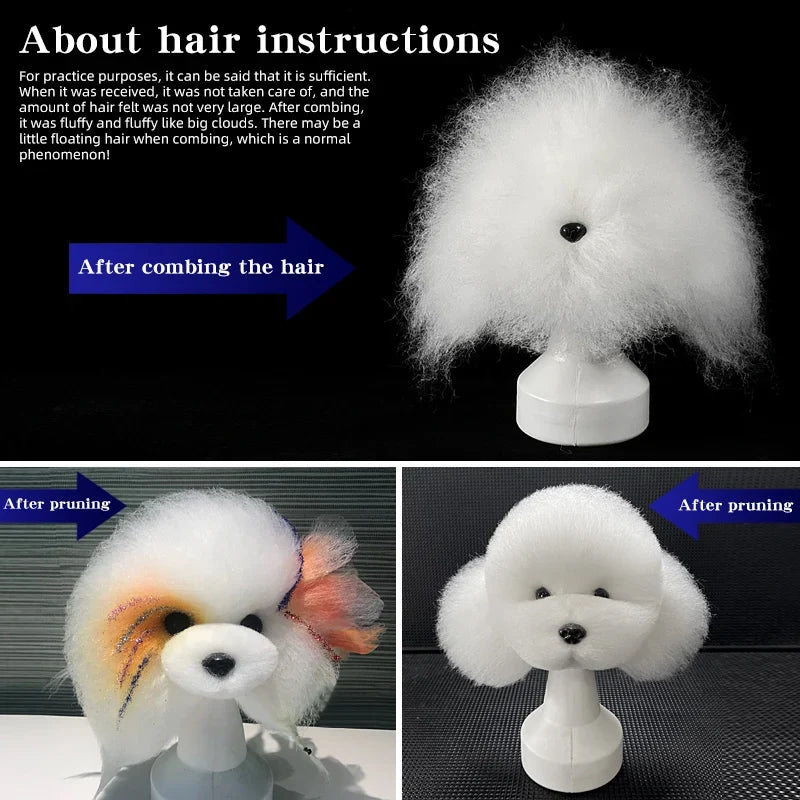 Teddy Pet Simulated Head Hair Fake Dog Head - ProPawPet.com