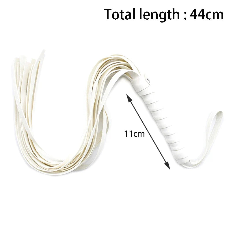 Silicone Whip Racing Riding Crop Party Flogger Hand Cuffs – 5 Colors