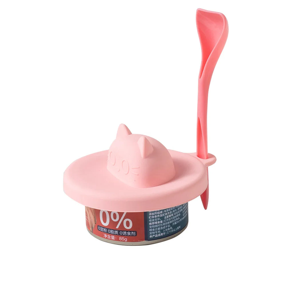 Cat Shaped Silicone Pet Can Lid, Reusable Airtight Food Cover – Cat Supplies