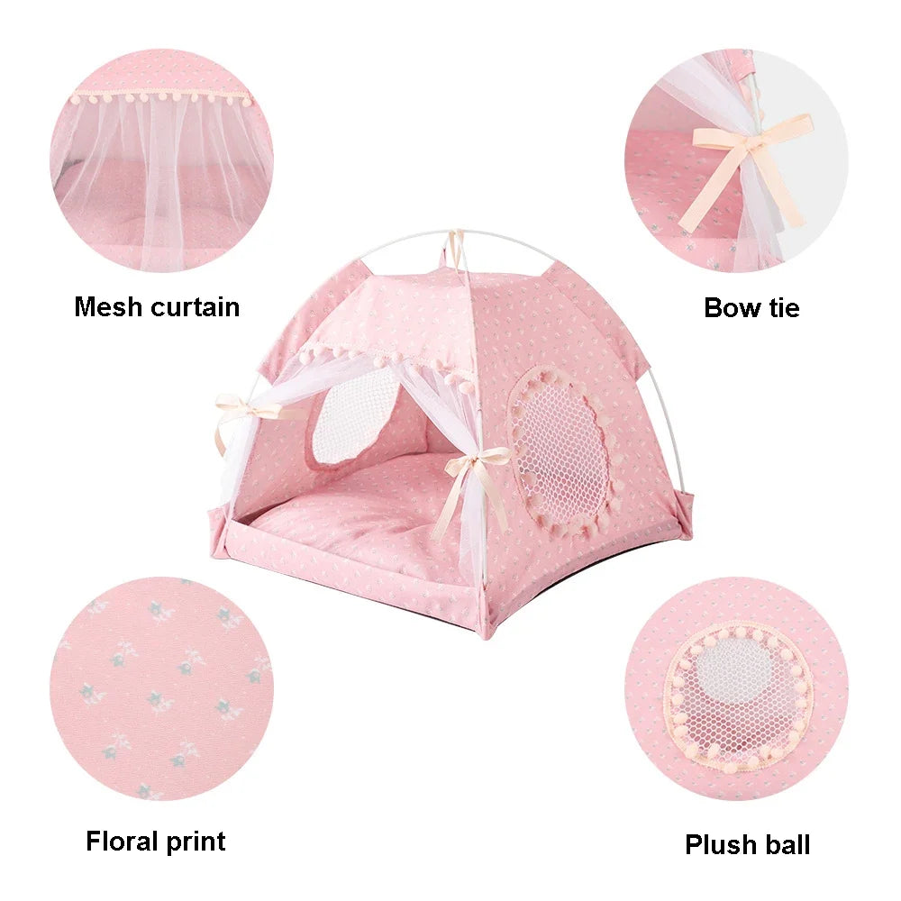 Foldable Pet Cat Tent Bed Four Seasons - ProPawPet.com