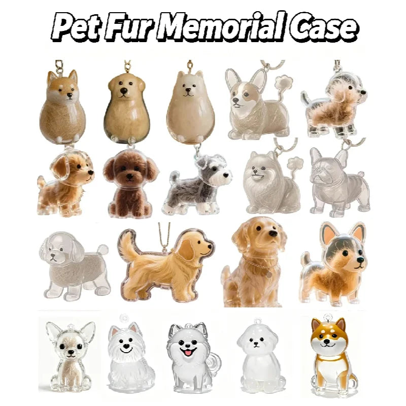 Transparent Pet Hair Capsule Keychain Dog - ProPawPet.com