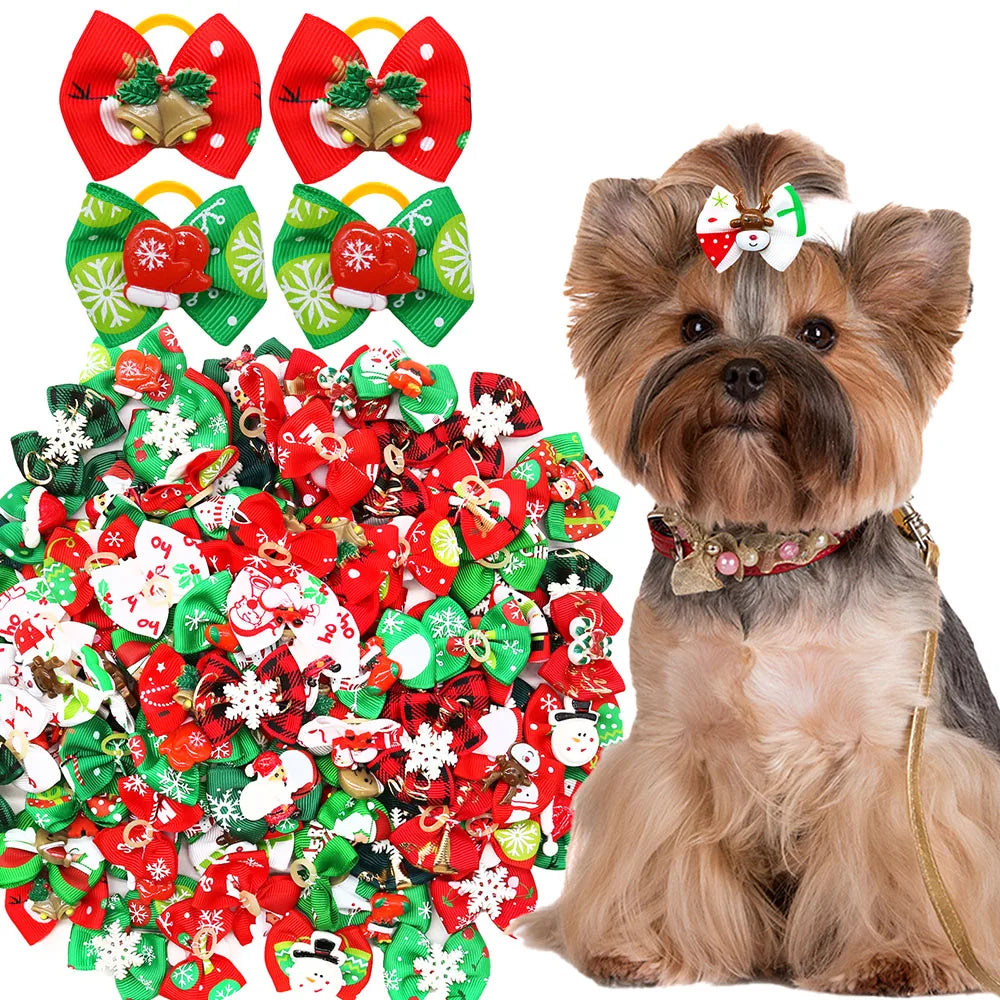 Puppy Bows 10/20/30PCS Handmade Dog Hair - ProPawPet.com