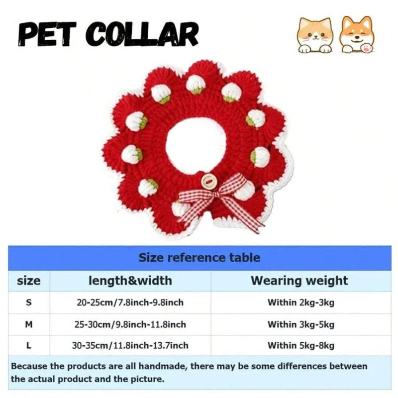 Hand-woven Cat Strawberry Collar - ProPawPet.com