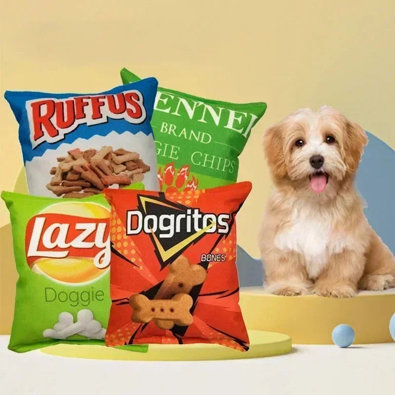 Potato Chip Bag Funny Dog Toys Plush - ProPawPet.com