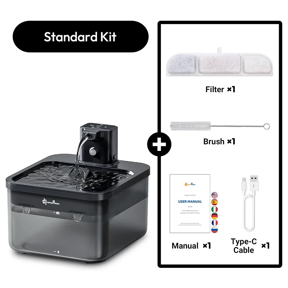 Downypaws 2.5l Wireless Cat Water Fountain – Cat Supplies