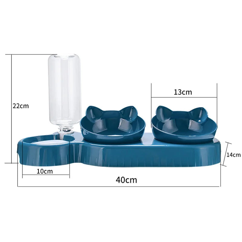 3 in 1 Anti-tip Cat Pet Feeder Automatic - ProPawPet.com
