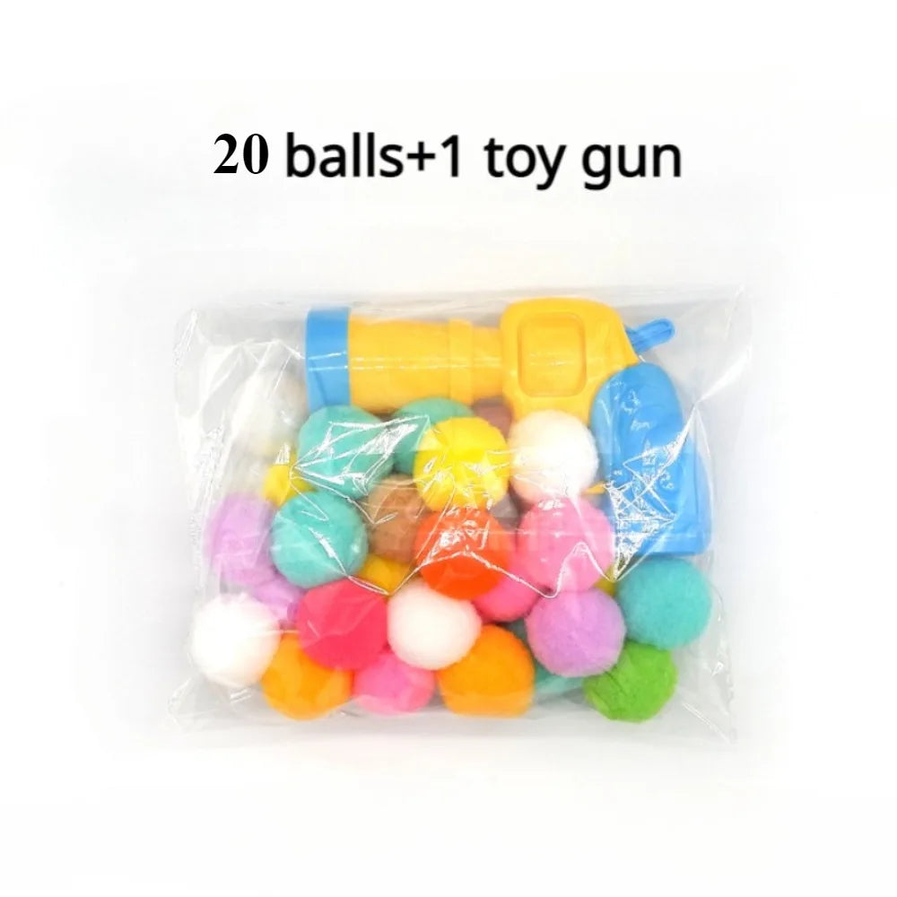 Quiet Cat Plush Ball Shooting Gun Kitten Creative Games Stretch – Cat Supplies