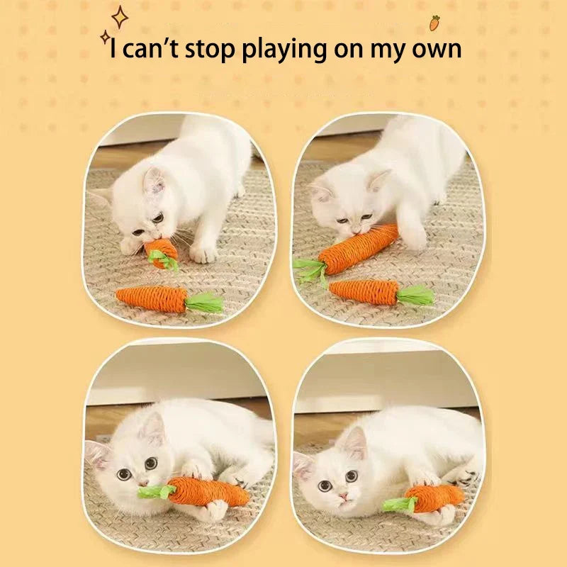 Interactive Cat Carrot Chew Toy with Sound - ProPawPet.com
