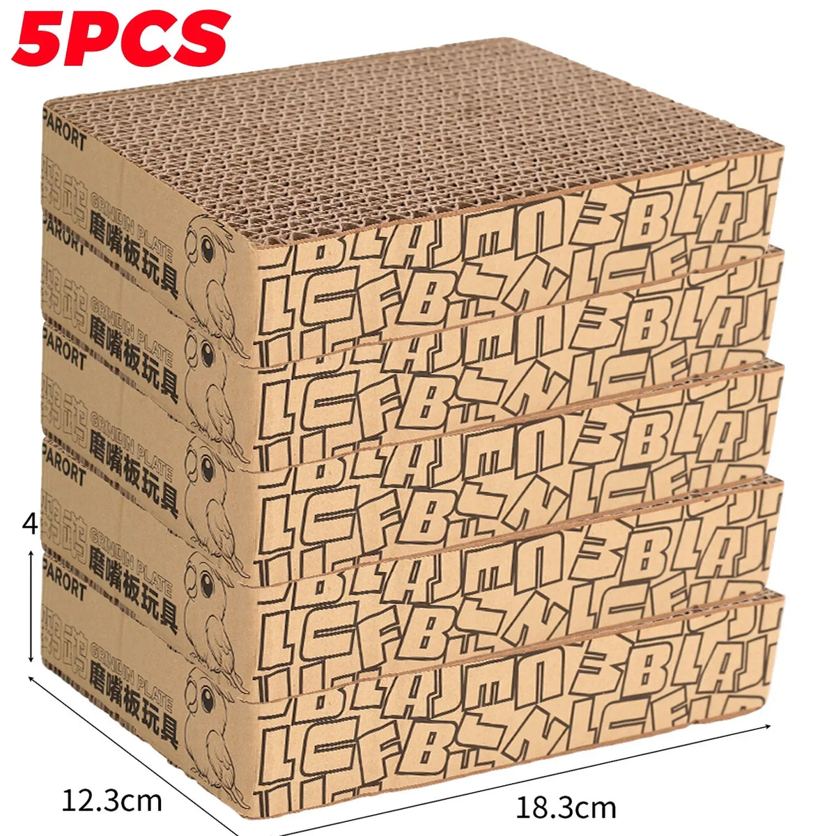 Thickened Cardboard Parrot Platform Beak Trimming Chew Board – 6 Colors
