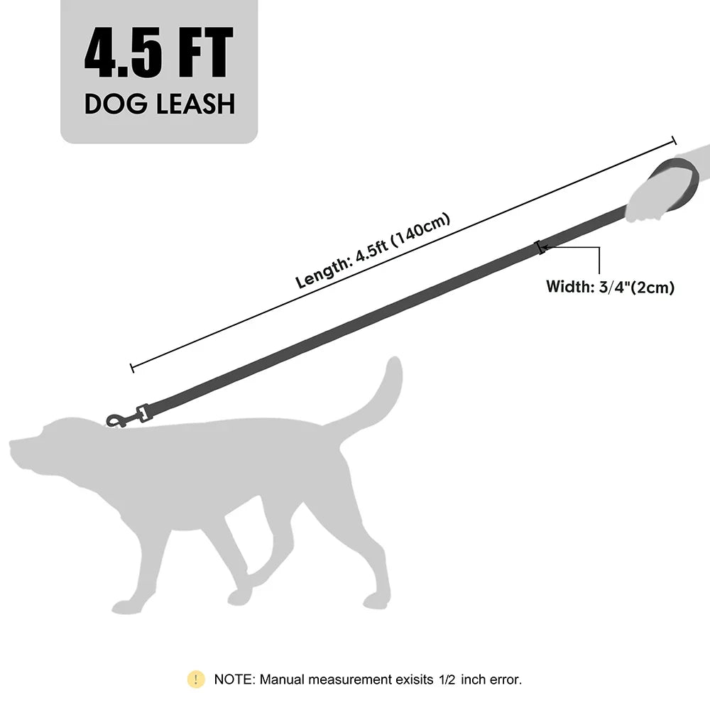 4.5ft Dog Pet Leash Rope 9 Colors PU Leather - ProPawPet.com