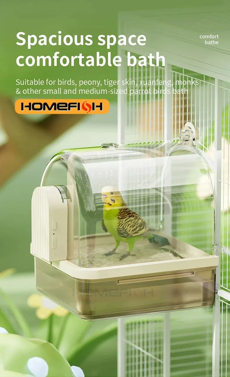 Clear Hanging Bird Bath Automatic Water - ProPawPet.com