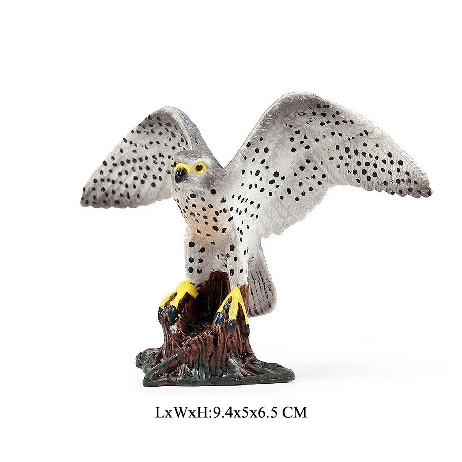 Realistic Plastic Birds of Prey Figurines Bald Eagle Falcon – 15 Colors