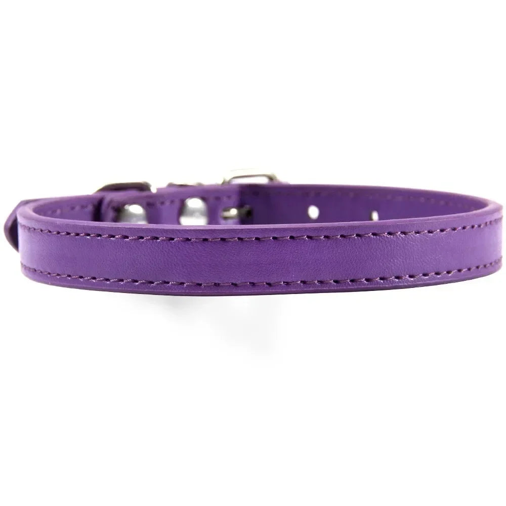 Colorful Leather Puppy Cat Collar Cute - ProPawPet.com